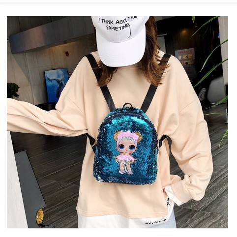 AND / COD / Tas Ransel Wanita Motif Karakter Tas Glitter Backpack Sequin Tas Punggung Anak Perempuan Sekolah Fashion Korean Style T159