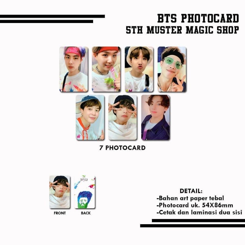 BTS 5th MUSTER MAGIC SHOP PHOTOCARD