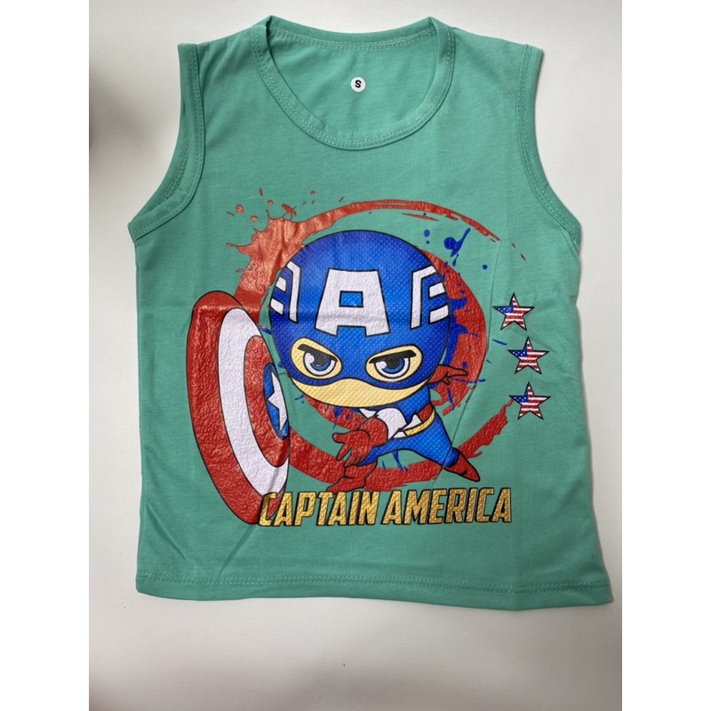 Singlet anak laki-laku-singlet CAPTAIN AMERIKA 1-10 tahun