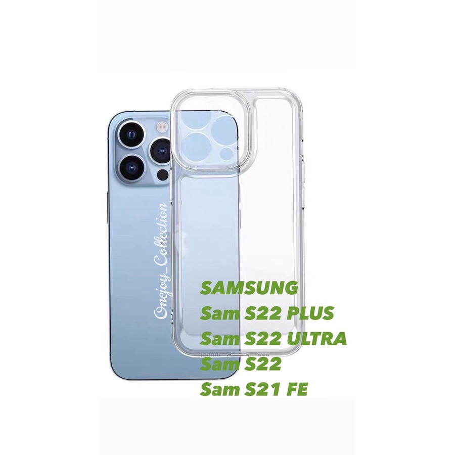 SPACE CASE SOFT TPU CLEAR CASE SAMSUNG GALAXY S22 ULTRA S22 PLUS S22 ULTRA S21 FE FULL PROTECTOR CAMERA SOFT CASE 1.6MM BENING