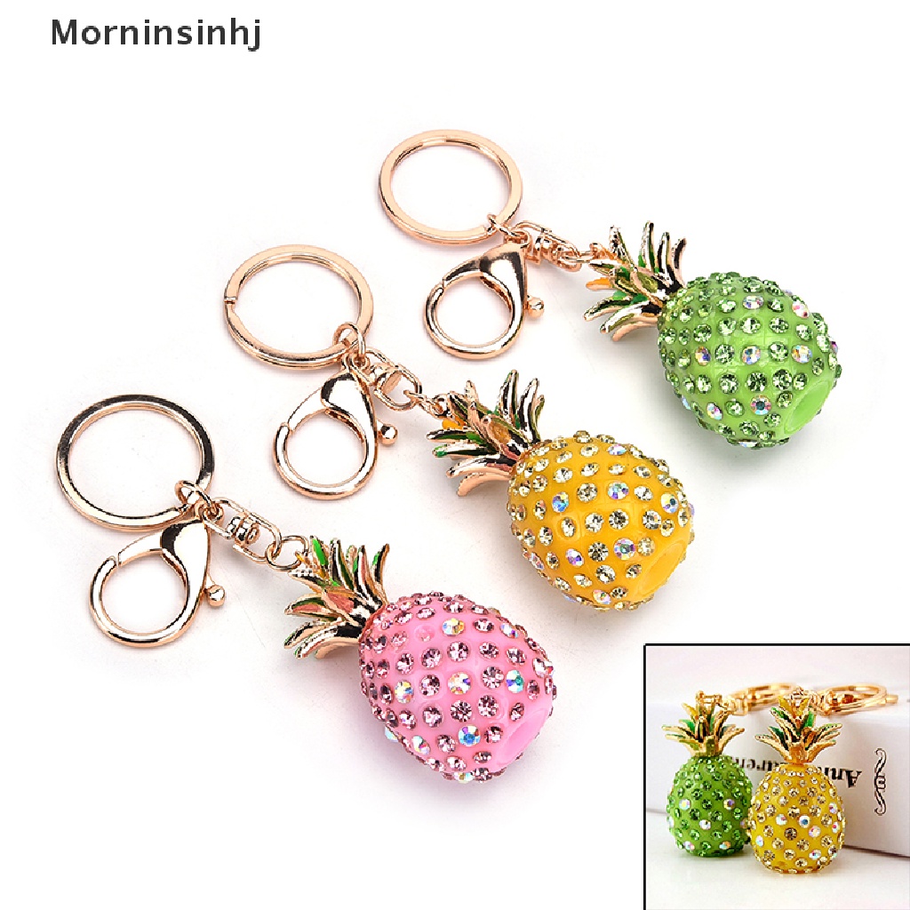 Mornin Nanas Kristal Berlian Imitasi Keyring Charm Liontin Tas Gantungan Kunci Rantai Keychain id