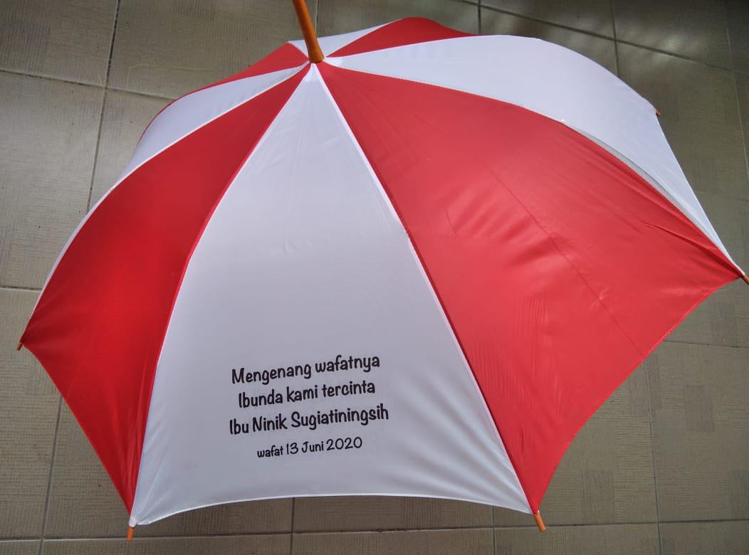 Payung Standard Warna Custom Cetak Logo Sablon
