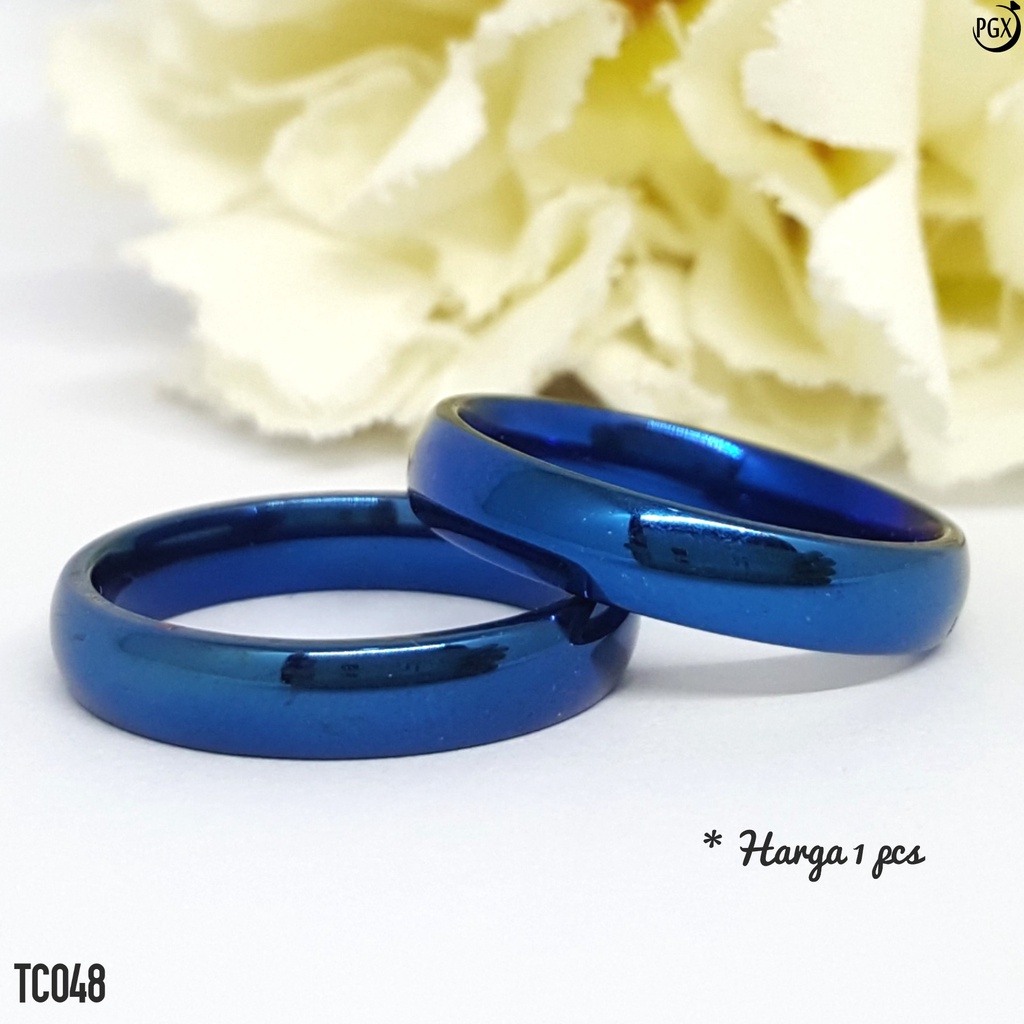 PGX Cincin Titanium Couple  Emas Tunangan Aksesoris Fashion Perhiasan Anti Karat - TC048