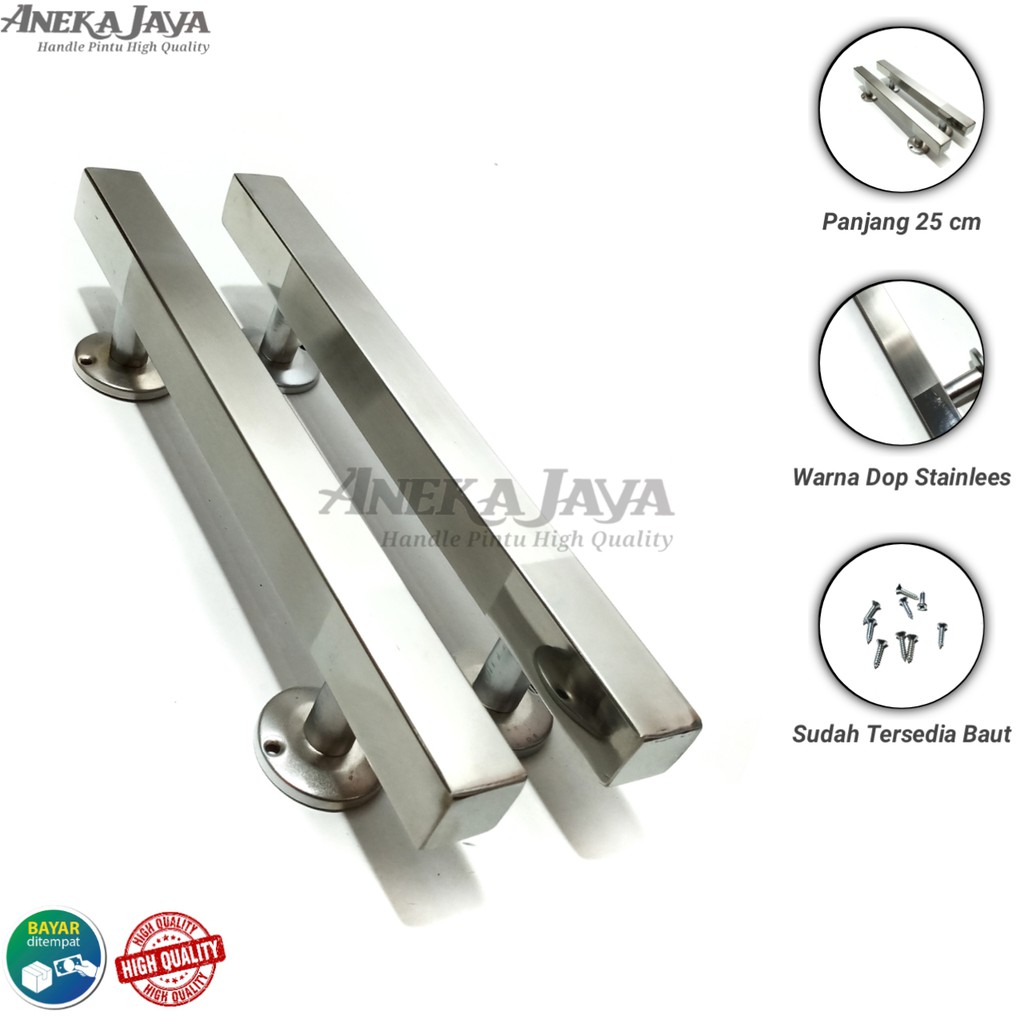 Satu set handle kunci pintu rumah 25 cm murah minimalis tarikan pintu stainless gagang pintu terbaru