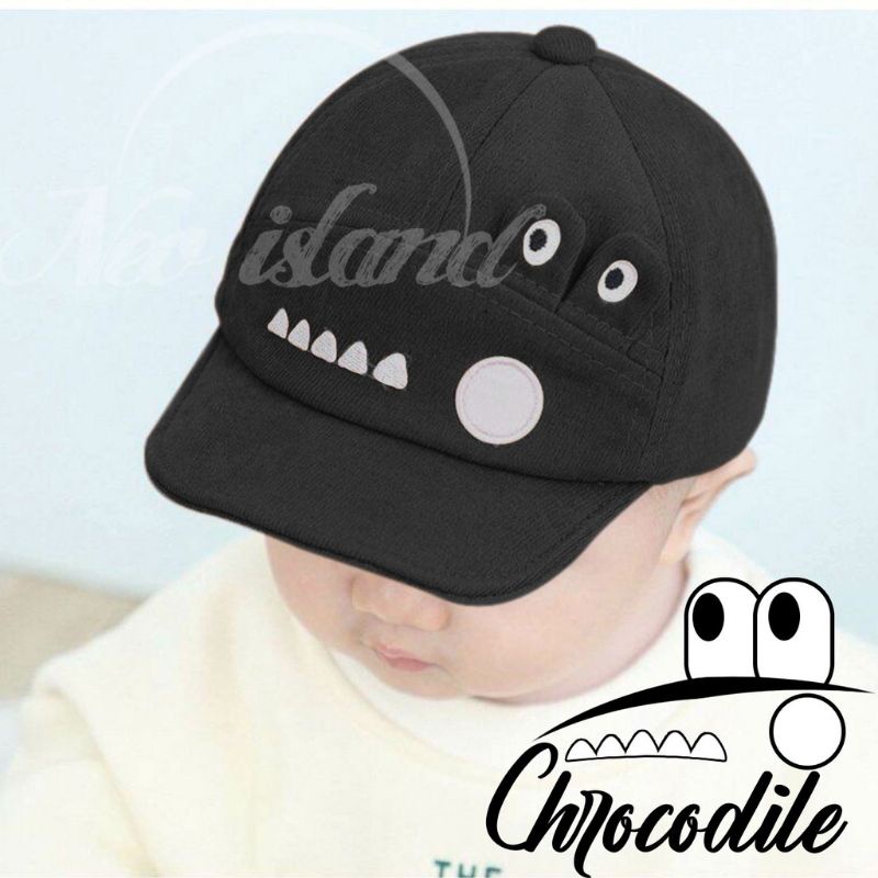 topi bayi model aligator lucu motif crocodile  topi anak motif crocodile usia 6 bulan sampai 1tahun