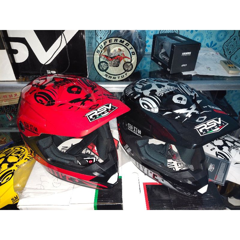 HELM ORCA RSV ORIGINAL, HITAM, MERAH
