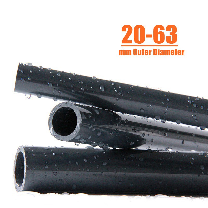 Black Pvc Pipe Industrial Grade Aquarium Water Supply Pipe Inner Diameter 20mm To 63mm