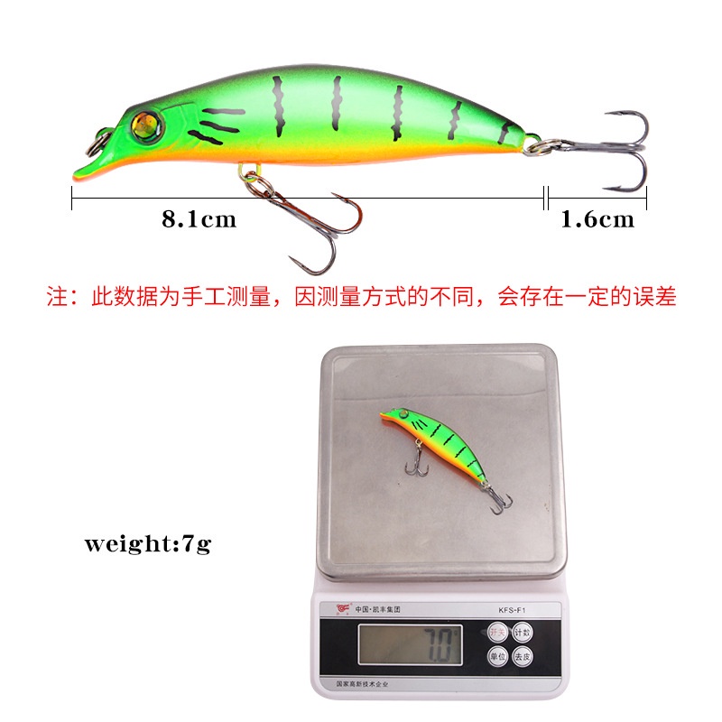 Umpan Pancing Hard Bait Bentuk Ikan Imitasi Panjang 8.1cm Berat 7g