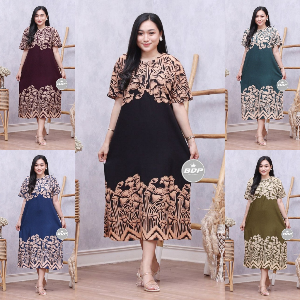 Daster Wanita Rayon Grade A Busui Resleting Depan Baju Tidur Daster Kekinian