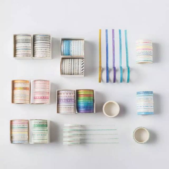 

10 Roll/Set Washi Masking Tape untuk Dekorasi DIY Scrapbooking