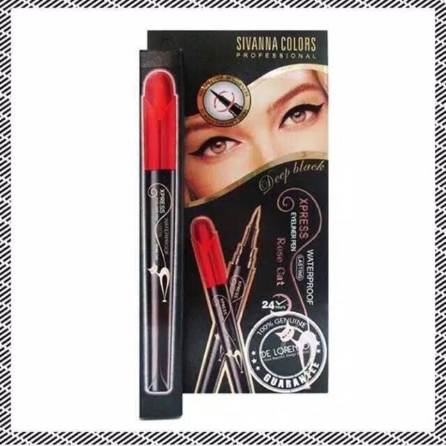 Jual Sivanna Colors Xpress Eyeliner Pen Rose Cat Waterproof Shopee Indonesia