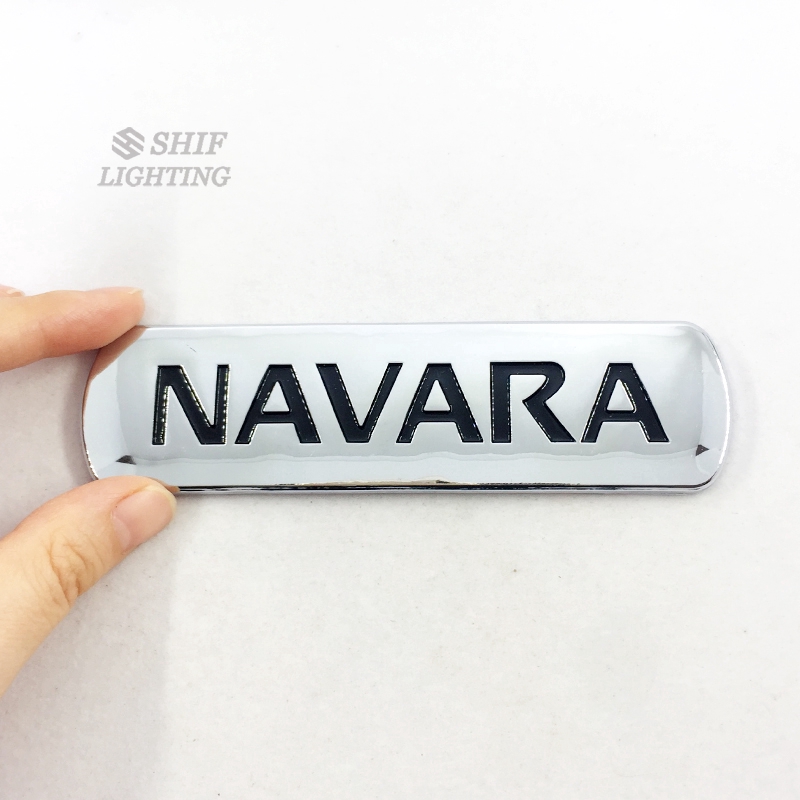 1 x ABS Chrome NAVARA Logo Car Auto Side Rear Emblem Sticker Badge Decal Replacement For NISSAN