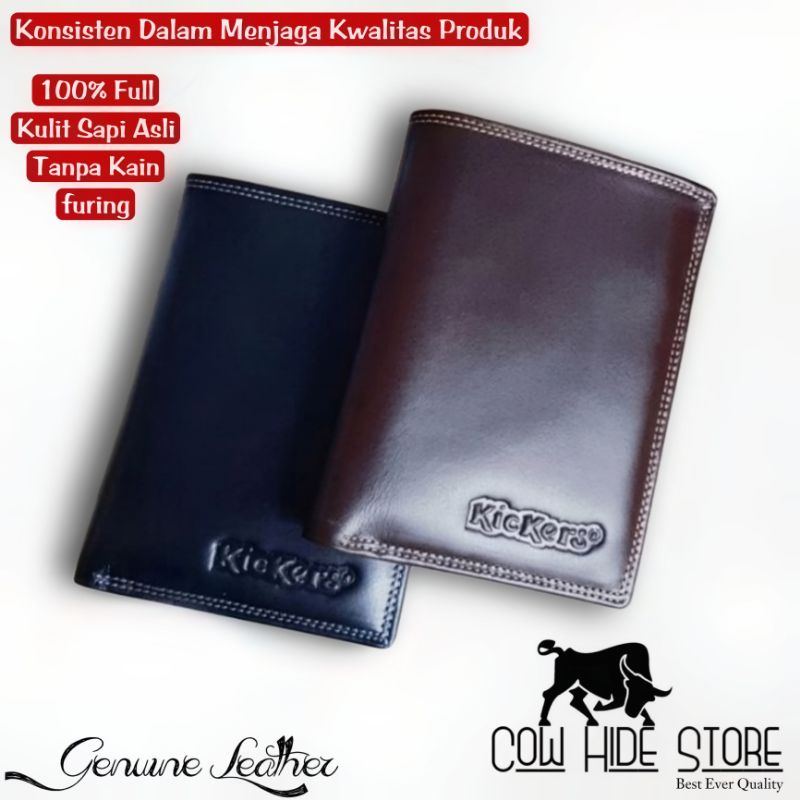 Dompet Pria Kulit Asli Bifold Up Emboss Kickers - 15 Slot-7
