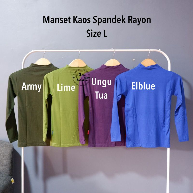 Manset Baju bahan Spandek Rayon Ukuran all size LD 72 - 82 cm