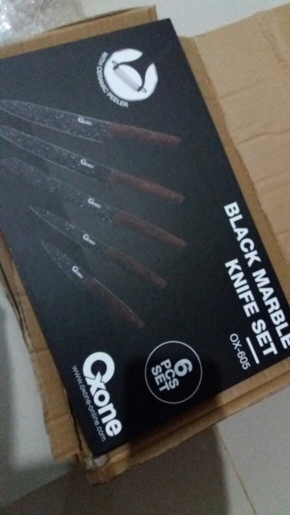 Oxone Pisau Set Black Marble Knife Ox-605