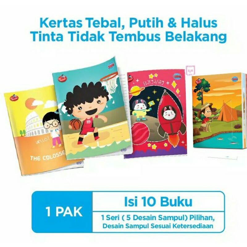 Hasna Mall - Buku Tulis Sidu 58 Lembar /Buku Sinar Dunia 58 Lembar Grosir