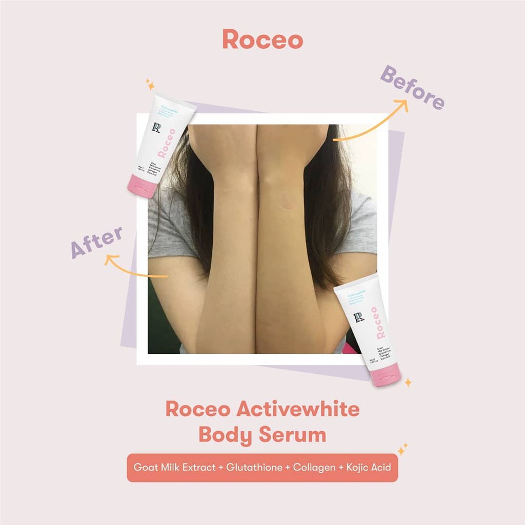 ROCEO Lightening Smoothing Underarm Serum / Activewhite Body Lotion Brightening Moisturizing