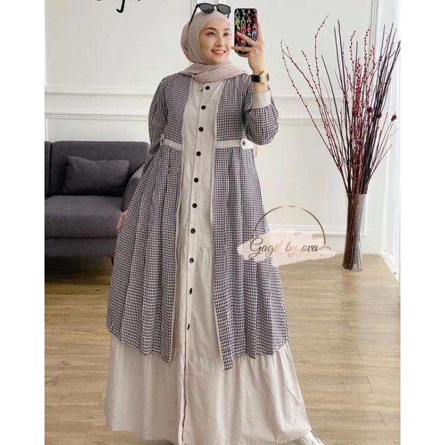 SENJA ONE SET OUTHER FASHION MUSLIM/SENJA SET DRESS/DRESS MUSLIM REMAJA TERBARU/ONE SET DRESS KATUN RAMI/FAR MOSLEMSTORE