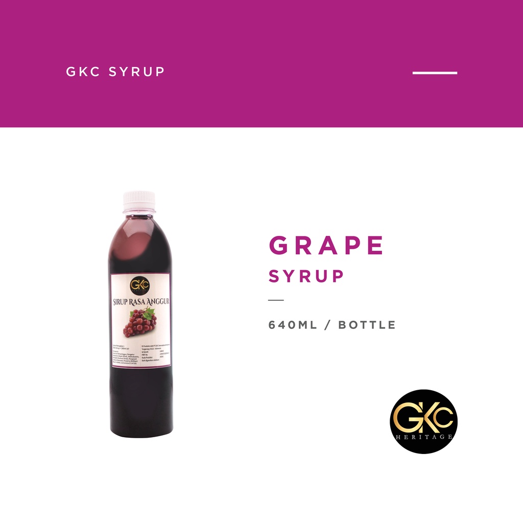 Sirup Anggur / Grape Syrup Minuman GKC Heritage 640 ml (Import Quality)