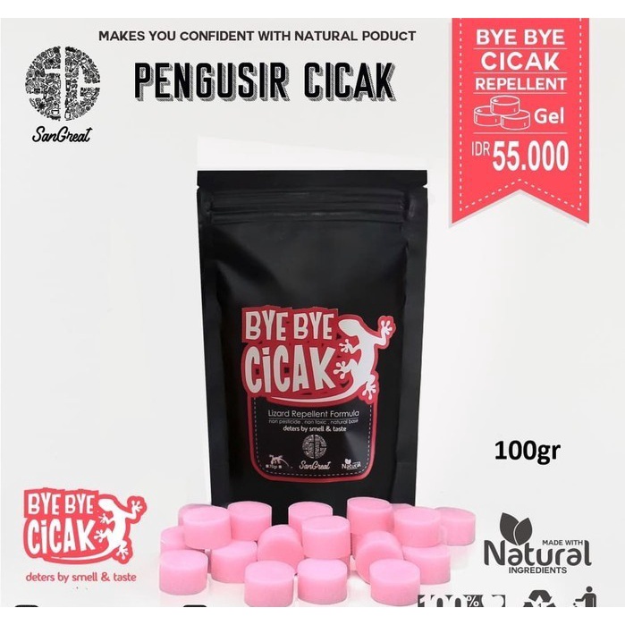 100gr Bye bye Cicak Gel Lizard repellent Anti Cicak non pestisida100gram 100g cicak go away basmi cicak