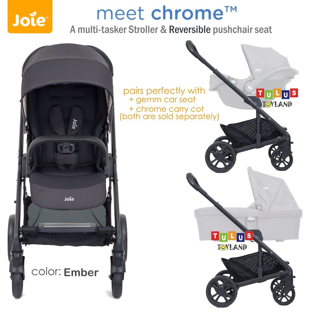 Stroller Joie Chrome Kereta Bayi Reversible Seat Pad Bisa Hadap Ibu Stroller Premium Roda Besar