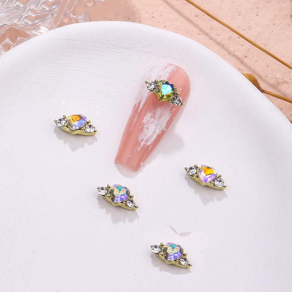 Mxbeauty Jantung Kuku Berlian Imitasi Wanita Mewah Hiasan Kuku Manicure Flatback Zirkon Kelinci Nail Art Permata