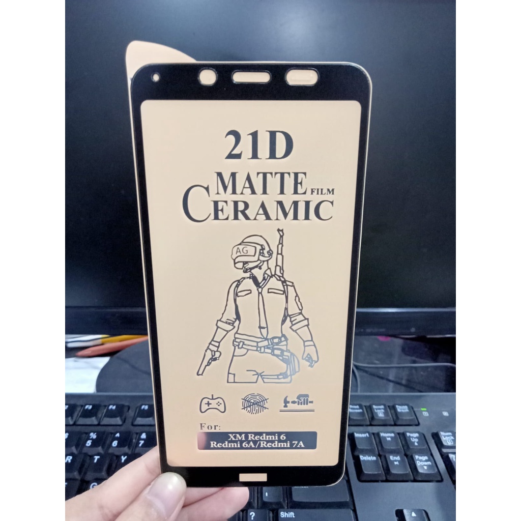 CMF Ceramic Matte Redmi 3 4A 6 6A 7A 9 9A 9C Full Screen Anti Gores Keramik Full Layar Anti Minyak