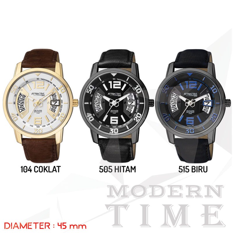 Q&amp;Q QQ Original - DA68J Series - Jam Tangan Pria - Kulit