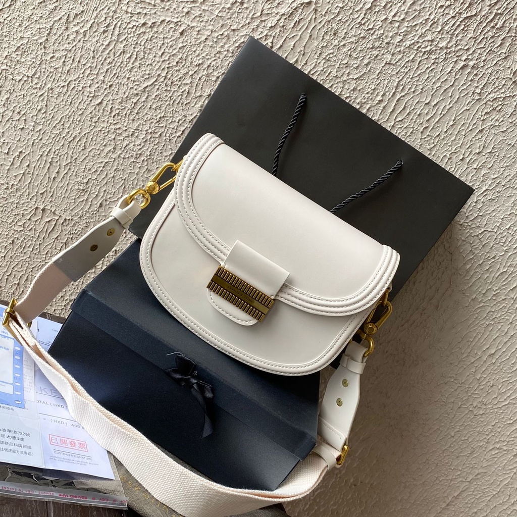 LUXY LX2086 TAS WANITA C*K EMBELLISHED SADDLE BAG CNK FULL SET FREE BOX + PAPERBAG TAS C*K SELEMPANG ORIGINAL FACTOR OUTLET