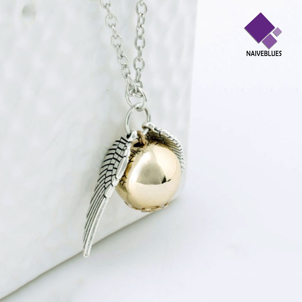 Naiveblue Kalung Rantai Dengan Liontin Snitch Harry Potter Warna Emas Untuk Unisex / Pria / Wanita