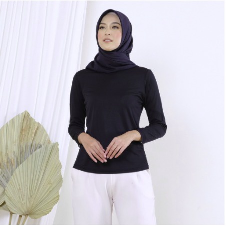 BAJU ATASAN WANITA POLOS BAHAN SPANDEK MANSET BAJU SPANDEK LENGAN PANJANG MURAH BISA COD