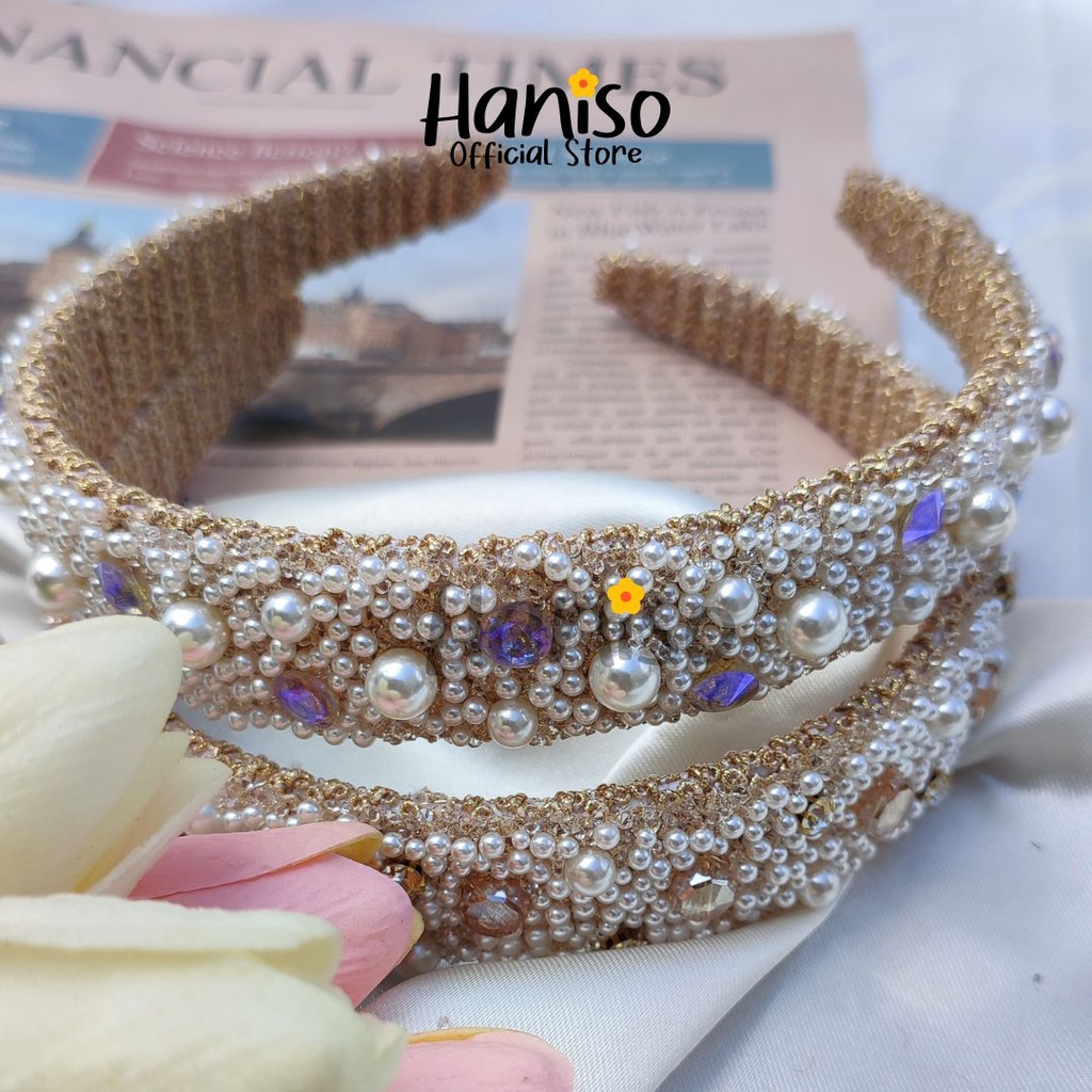 Bando Headband Crystal Mutiara Bando Bride Bando Pesta