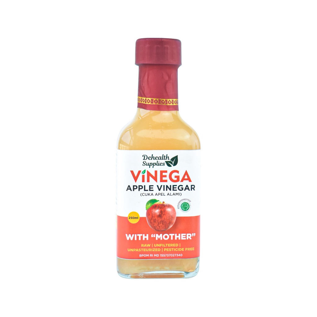 Dehealth Supplies VINEGA Apple Cider Vinegar (Cuka Apel Alami) 250 ml