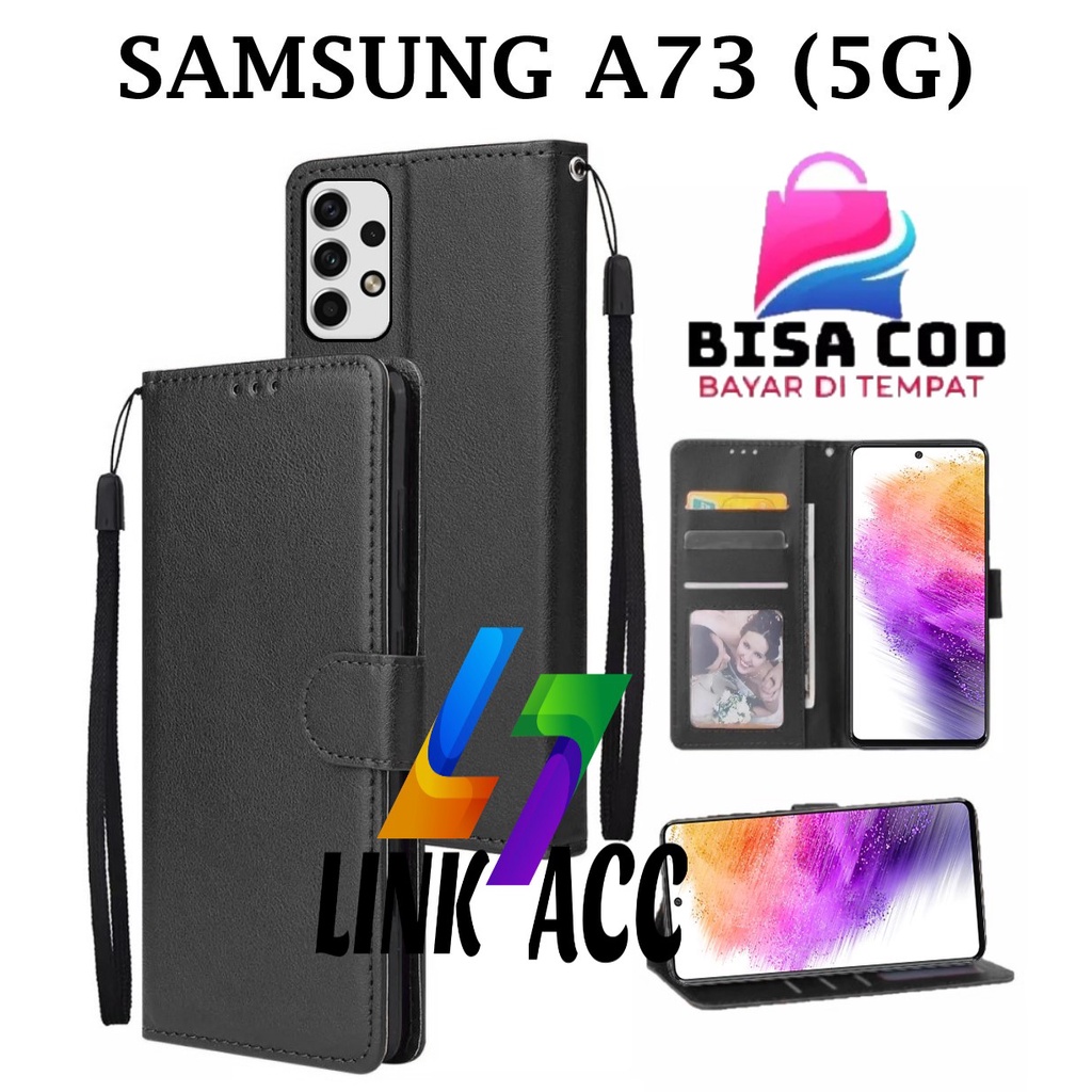SAMSUNG A73 (5G) FLIP LEATHER CASE PREMIUM-FLIP WALLET CASE KULIT UNTUK SAMSUNG A73 (5G) - CASING DO