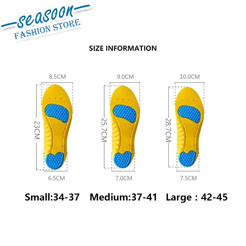 Insole Full Silikon Gel, Alas Dalam Sepatu