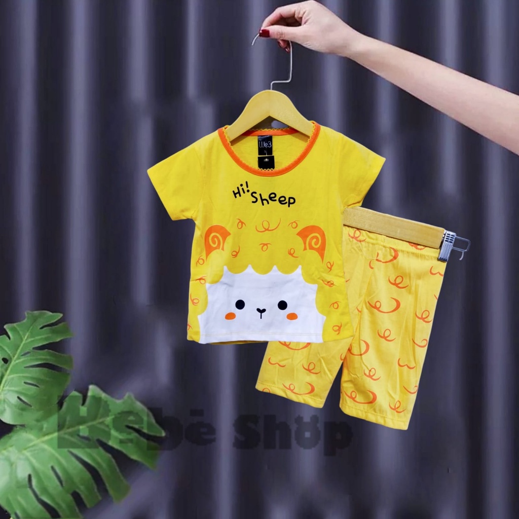 Setelan baju anak terbaru termurah bahan import hey sheep usia  1sampai 7tahun