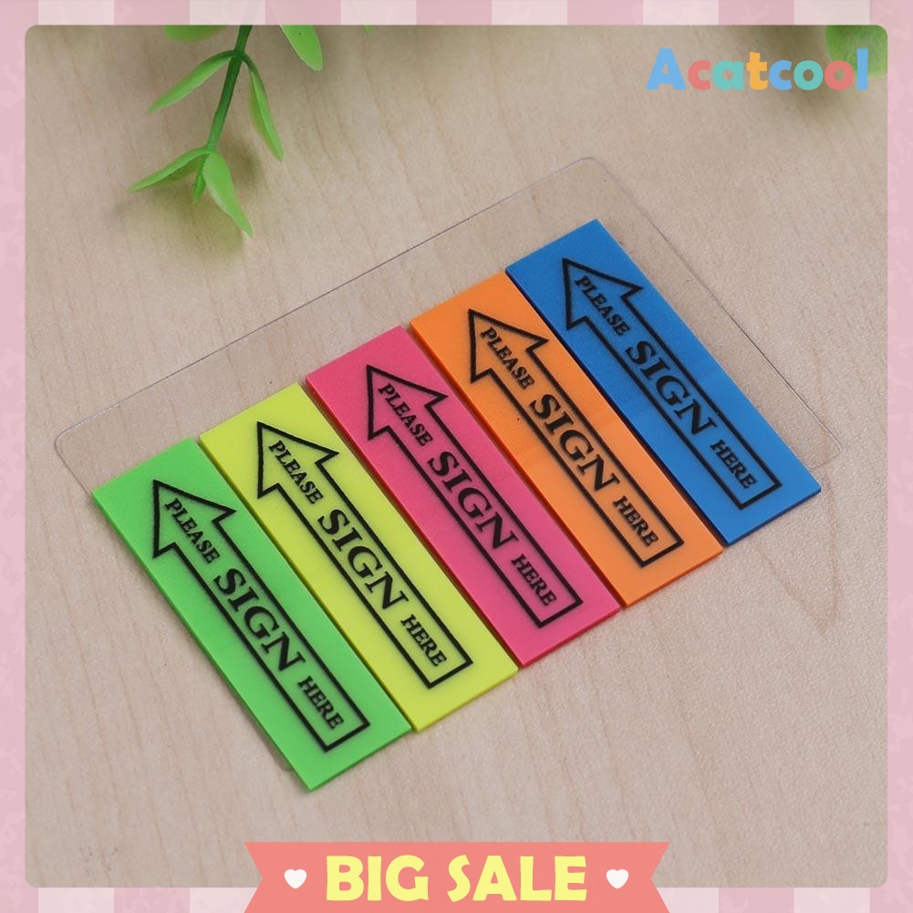 Self Adhesive Sticky Notes Planner Index Stickers Memo Pad School Supplies