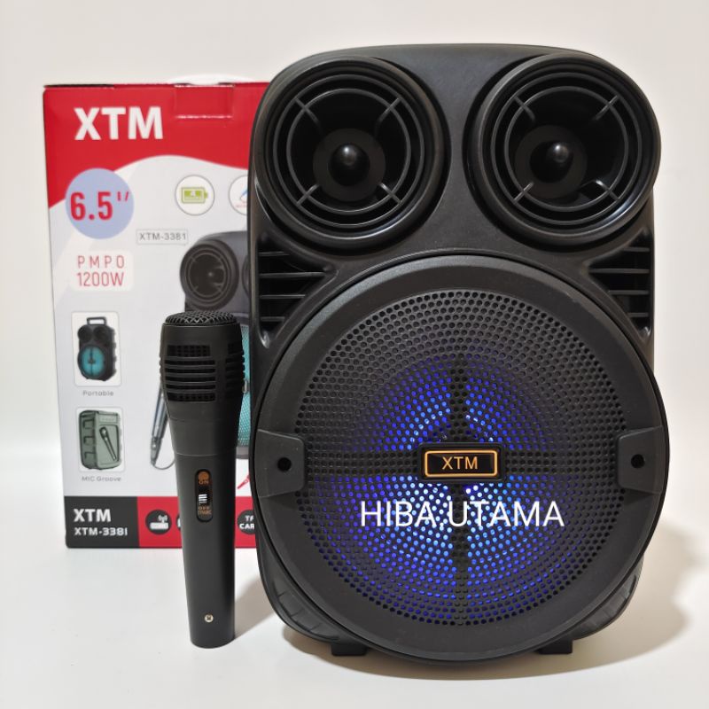 Speaker Bluetooth XTM 3381 Inch Plus Mic Karaoke X-BASS/Speaker XTM-3381/KMS-3381/ 6.5in Speaker Sal