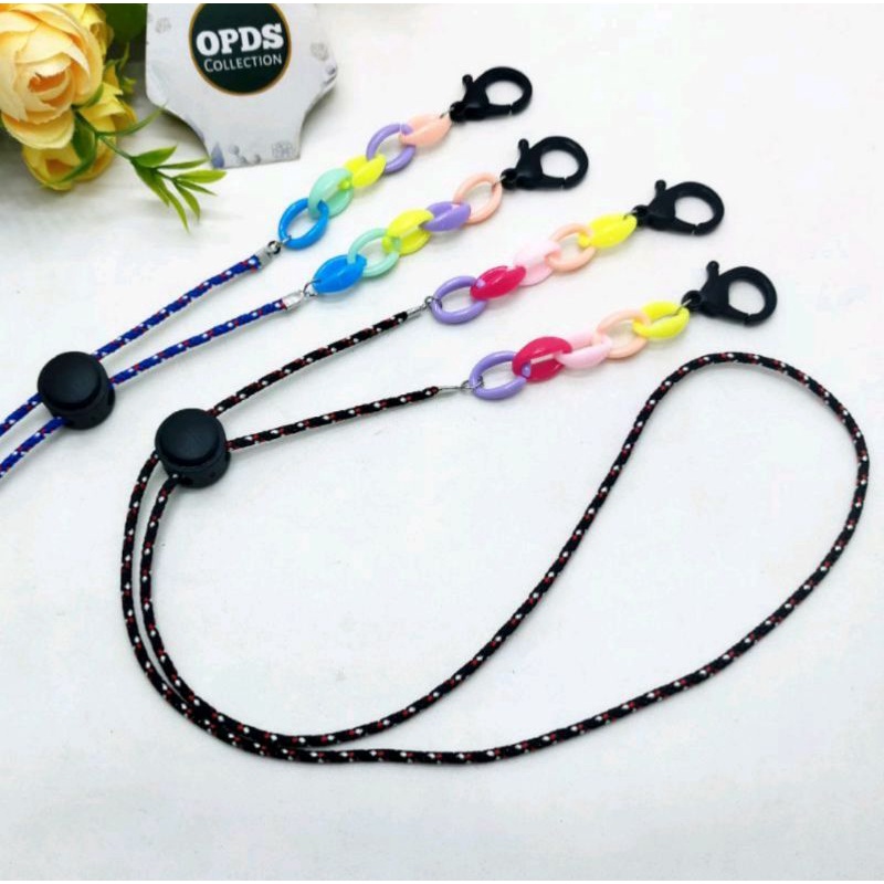 Tali masker kalung masker rantai plastik strap masker 2in 1