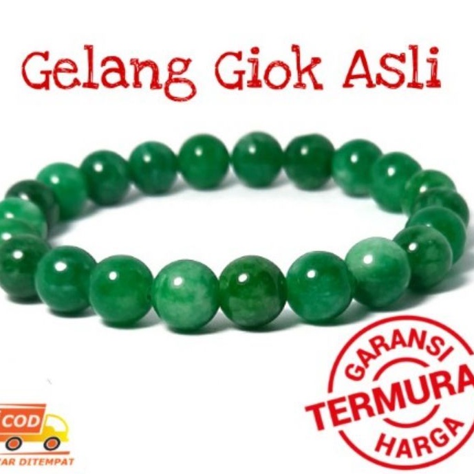 TERMURAH Gelang Giok Untuk Kesehatan Import Natural Asli Batu Alam Pria/Wanita