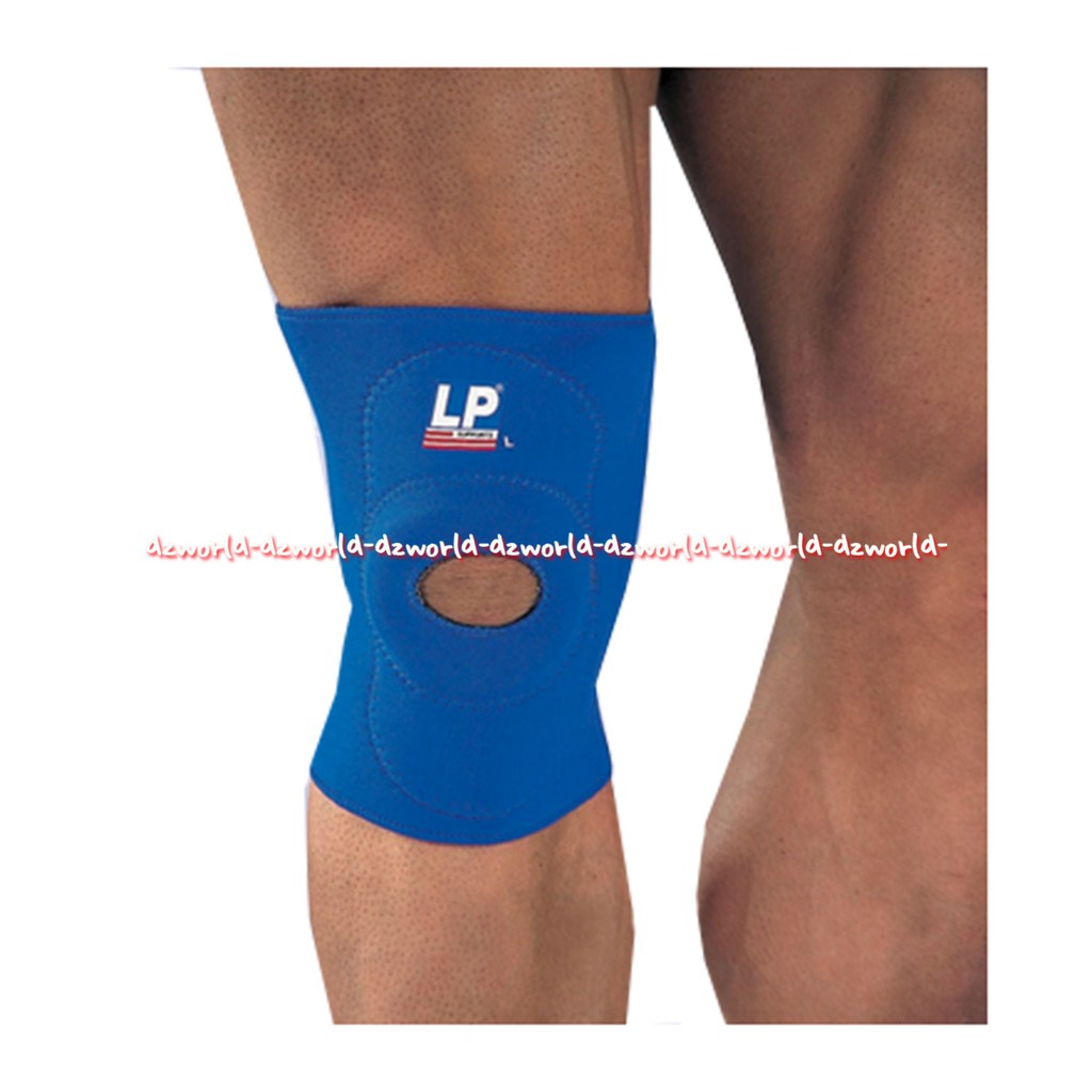 LP Support Standard Knee Support Open Patella Alat Deker Penyangga Lutut lpsupport Lp Suport Decker Lutut Model Lubang Tengah Warna Biru Patela