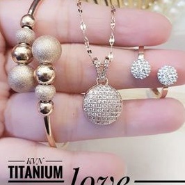 TiTanium set perhiasan wanita p739