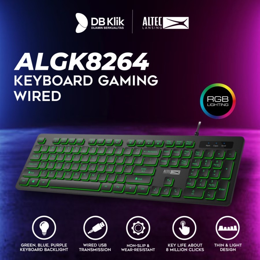 Keyboard Gaming ALTEC LANSING ALGK-8264 Wired- ALTEC Lansing ALGK 8264