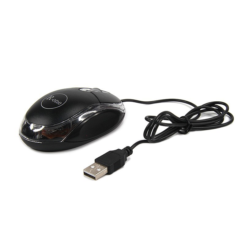 Promo Mouse USB R-ONE Dengan Kemampuan Sensor 1000 DPI Optical Mouse - Hitam