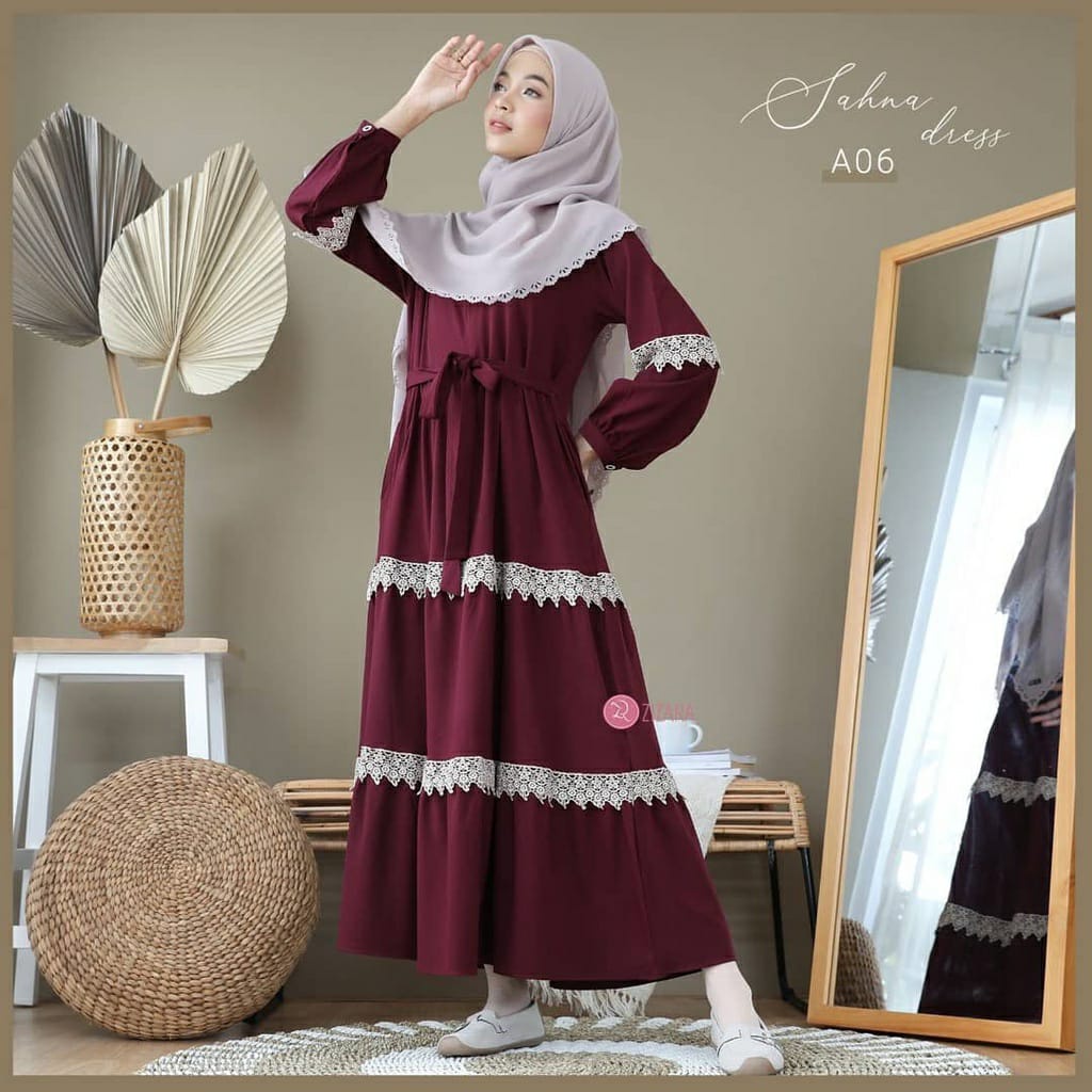 GAMIS WANITA HASNA  DRESS/GAMIS POLOS/GAMIS MELAYU/GAMIS MANOHARA/DRESS KONDANGAN/GAMIS SAHNA TERBAR