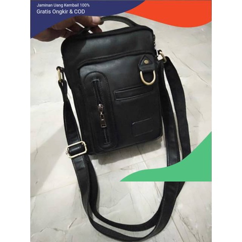 Tas Selempang Pria Kulit Asli Slingbag Pria Kulit Original Tas Kulit Garut Sukaregang