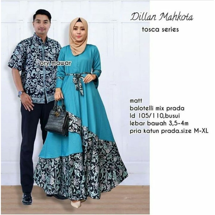 Batik Suami Istri Seragam Couple Kemeja Gamis Premium M Shopee Indonesia