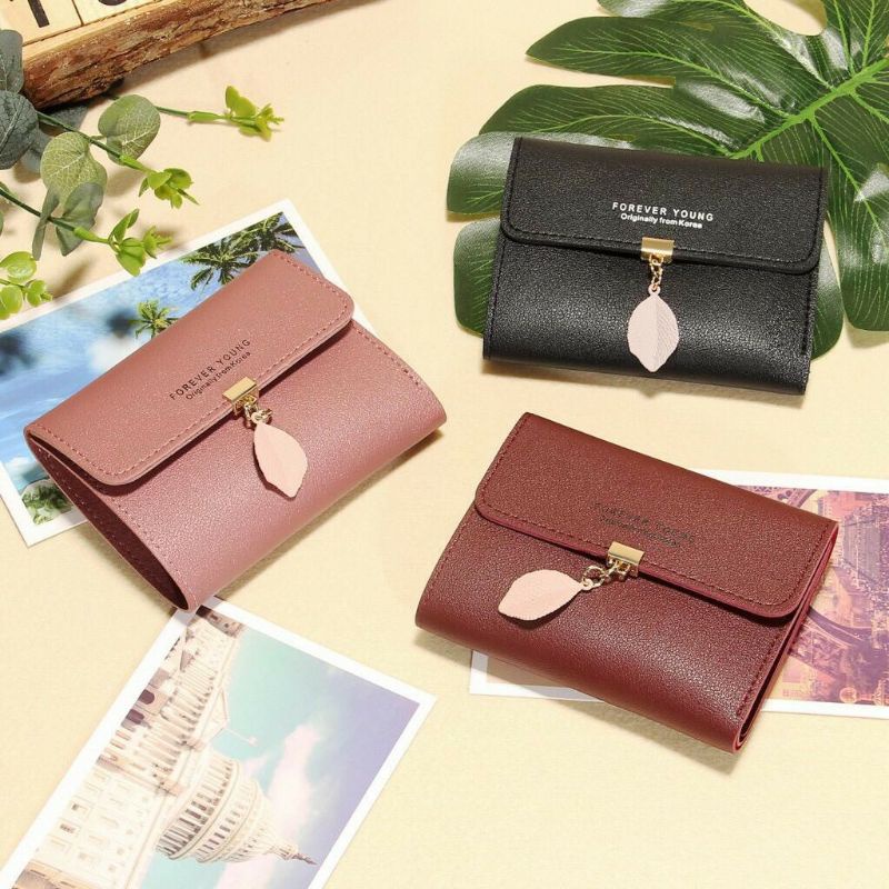 Medan Termurah KD38 Korean style Dompet trendy dompet lipat daun wanita import