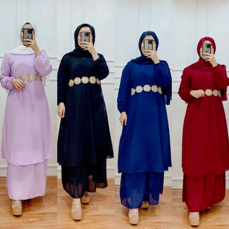 Gamis malaysia renda pinggang #gamis ori #gamis ori boutique