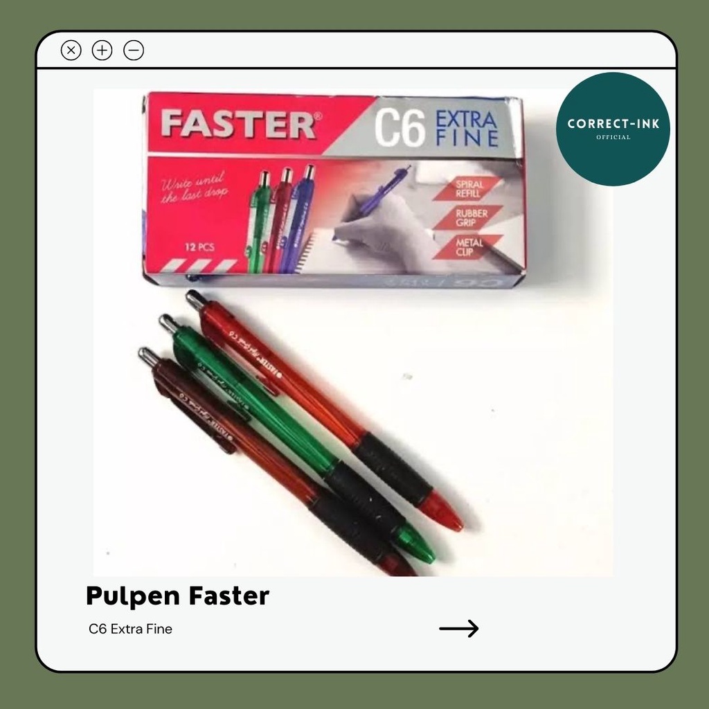 

Pulpen Cetek / Bolpen Faster C6 / PULPEN FASTER